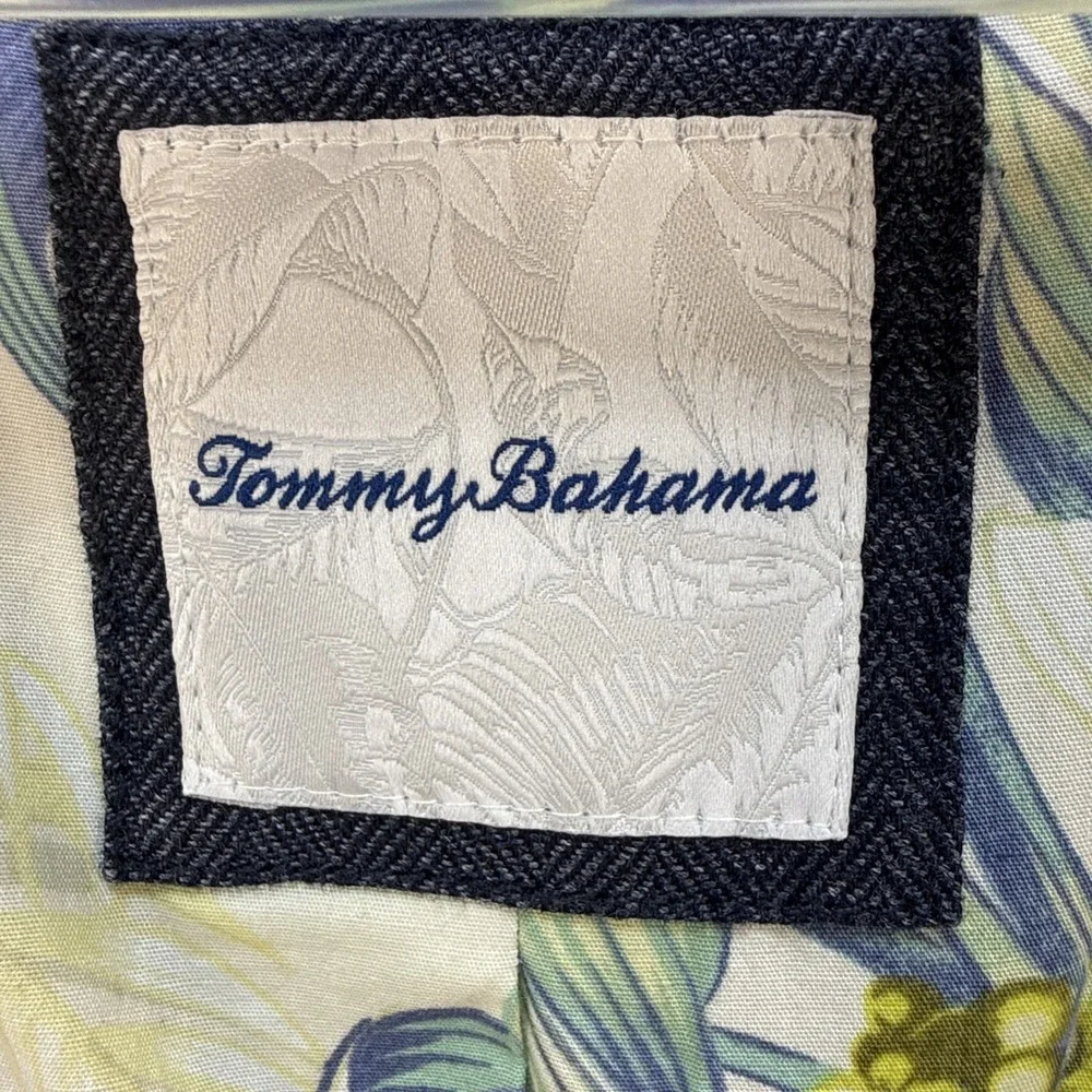 Tommy Bahama Island Zone Unstructured Linen Blend Herringbone Blazer Mens Size L